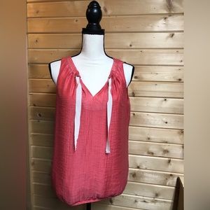 The Loft. Sleeveless with functional tie at neck and elastic bottom